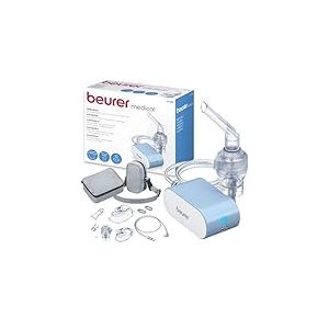 Beurer IH 60 Nébuliseur, inhalateur silencieux et portable, batterie rechargeable, technologie de l'air comprimé par compresseur pour une utilisation en cas de maladies respiratoires