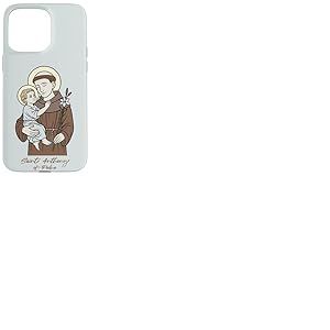 Saint Antoine de Padoue avec Le Christ Enfant Patron Saint Coque pour iPhone 15 Pro Max