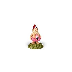 Kwirkworks Figurine de Nain de Jardin Amusant - Flamant Rose - Flotteur de Piscine - Cadeau Amusant