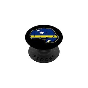 Cura&ccedil;ao, Drapeau de Cura&ccedil;ao, Drapeau de Cura&ccedil;ao. PopSockets PopGrip Adh&eacute;sif