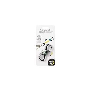 Nite Ize SlideLock Mousqueton double verrouillage magnétique à 360 degrés – S-Biners avec collier à visser – Mousqueton magnétique pour clés, accessoires de camping et plus encore – Olive
