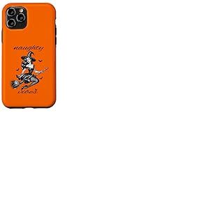 Halloween Sorcière volante Vibes Vilaines Vintage Rétro Pin Up Coque pour iPhone 11 Pro