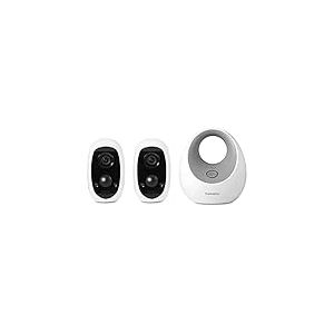Thomson - Pack sécurité connectée sans Fil 1080p Full HD, Installation Rapide, Jusqu’à 1 an d’autonomie, Utilisation intérieur/extérieur, Détection de Mouvement/Sirène/Enregistrement Carte SD- 512504
