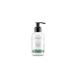 VIANEK Gel nettoyant pour le visage normalisé avec huile d'eucalyptus pour peaux grasses et problématiques. Cosmétique naturel végétalien pour homme et femme 150 ml.