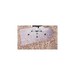 TUKA-i-AKUT 90 x 120 cm Tapis de Protection de Sol en Moquette, avec Rivets, Coussin Tapis de Chaise de Bureau pour Tapis, Protecteur de Tapis, Laiteux Transparent TKD4012