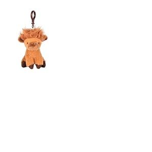 Histoire D&rsquo;Ours - Vache &Eacute;cossaise en Peluche Porte-cl&eacute;s 15 cm - Collection PUY du Fou - Bijou de Sac - Doudou Peluche Enfant - Souvenir Officiel - Cadeau Anniversaire pour Gar&ccedil;on ou Fille - LI4523