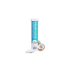 HYDRATIS - Pastilles Effervescentes Noix de Coco - Optimise l'Hydratation - Riche en Minéraux - Faible en Sucre - Goûts Légers - Sport, Crampes, Récupération - 20 Pastilles
