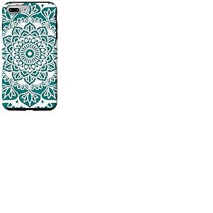 Sarcelle Mandala Fleur Turquoise Vert G&eacute;om&eacute;trique Zen Art Coque pour iPhone 7 Plus/8 Plus