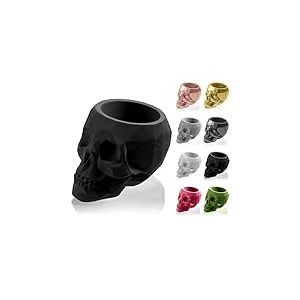 CONCRETTE Pot de Fleurs en Ciment, Cache-Pot en béton, tête de Mort Low Poly, Ø 5 cm, Ø 7,6 cm, Ø 11 cm, Ø 24 cm, 17 Couleurs
