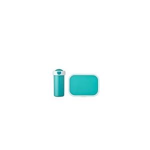 Mepal - Set Déjeuner Campus - Set Déjeuner pour Enfants avec Tasse et Panier-repas - Set Déjeuner pour L'école - Lavable au Lave-vaisselle et Sans BPA - 300 ml + 750 ml - Turquoise