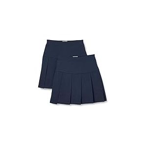 Amazon Essentials Jupe-Short Pliss&eacute;e pour Uniforme Fille, Lot de 2, Bleu Marine, 9 Ans