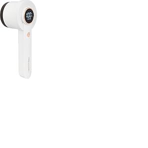 Proficare, Rasoir Anti-Peluche PC-TC3129A Blanc - Élimine Peluches et Bouloches - Affichage LED, 8000 Tours/min, Tête Acier Inoxydable, Bac Amovible, Utilisation sur Vêtements et Textiles