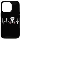 Panda Heartbeat Panda EKG Heart Idée amusante pour les amateurs de panda Coque pour iPhone 13 Pro