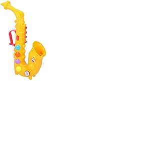 Let's Play Saxophone Jouet - 4 m&eacute;lodies - avec lumi&egrave;re - 2 Piles AA - Jaune