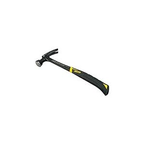 Stanley Fmht1-51278 Marteau Arrache-Clous Gamme FatMax - Tête Compacte Plus Légère Et Efficace - Tête Avec Zone De Frappe - Moins De Vibration - Grip Anti-Dérapant - Corps En Acier Forgé Noir/Jaune