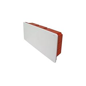 POLY POOL - PP0591 Boîte de jonction à encastrement avec couvercle - Boîte électrique rectangulaire murale - Boîte de jonction avec vis de fixation du couvercle Made in Italy