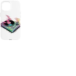 Glitch Art Platine Disque Vinyle Musique Coque pour iPhone 15