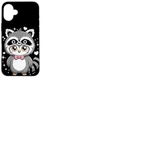 Kawaii Hibou Costume Raton Laveur Hiboux Coque pour iPhone 16 Plus