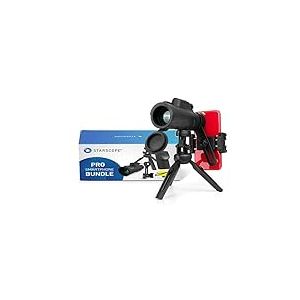 STARSCOPE Telescope monoculaire | Pack Pro monoculaire G3 10x42 pour Smartphone | Monoculaire Observation d'oiseaux pour iPhone, Android : trépied pour télescope d'observation, Support téléphone etc.