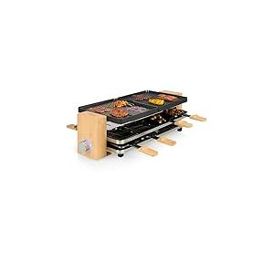 Appareil &agrave; raclette multifonction Princess Pure 8 noir - 8 personnes - Thermostat r&eacute;glable - 1 300 W