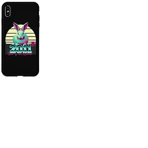 2011 Année du Lapin Anniversaire 80s Zodiaque Chinois rétro Coque pour iPhone XS Max
