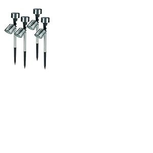 Projecteur solaire – en acier inoxydable – Lot de 4 – Sans Fil – Jardin Leuchten | Éclairage extérieur