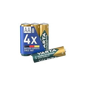 VARTA Piles rechargeables AA, lot de 4, Recharge Accu Power, 2600 mAh Ni-MH, sans effet mémoire, préchargées, prêtes à l'emploi