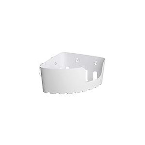 TATAY 4520301 Etagère d'Angle à Ventouses Plastique Blanc 20 x 20 x 11 cm