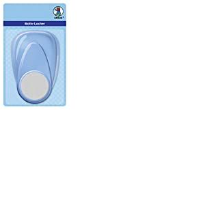 Weddix Ursus 19450003 Perforatrice &agrave; Motif avec Levier Maxi, Cercle, Bleu, Motif d&eacute;coup&eacute; env. 50,8 mm, en Plastique avec Perforation en m&eacute;tal, Convient pour grammage de 160 &agrave; 220 g/m&sup2;