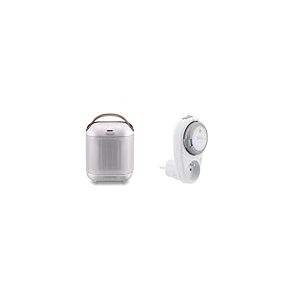 De'Longhi hfx30 C18 IW zptc160 verticale, blanc nacré & Programmateur quotidien T-10 blanc - Otio