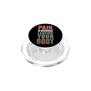 La Douleur est la faiblesse Laissant Votre Corps Motivation entra&icirc;nement Gym PopSockets PopGrip pour MagSafe
