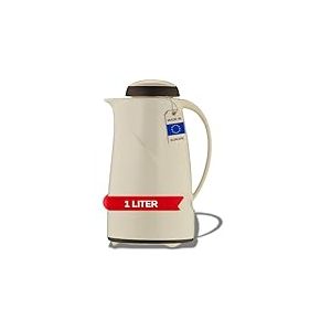 Helios Wave S+ Théière Isotherme en Plastique Vanille avec Couvercle Rotatif Passe au Lave-Vaisselle 1,0 l