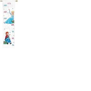 Vervaco Kit de Point de Croix compté, Tableau des hauteurs, Disney, Frozen - Sisters Forever PN-0167087 18 x 70 cm Blanc