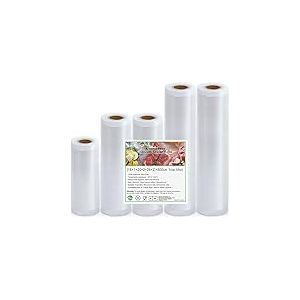 KitchenBoss Sac Sous Vide Alimentaire：Rouleau Sous Vide Alimentaire sans BPA pour Machine Sous Vide, Film Sous Vide Alimentaire 5 Rouleaux, Sachet de Mise Sous Vide Alimentaire, 15/20x2/28x2/500cm