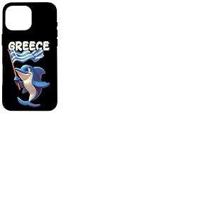Costume Cool de Dauphin avec Drapeau de la Gr&egrave;ce Coque pour iPhone 16 Pro Max