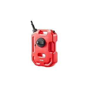 VEVOR Bidon Essence 10 L Bidon Carburant avec Bec Verseur, Verrouillage Antivol, D&eacute;bit Maximal 15 L/min, R&eacute;servoir Essence &Eacute;tanche Portable pour la Plupart des Voitures, Motos, UTV, Tracteurs, Rouge