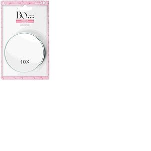 Bo...Paris - Miroir Rond à Ventouse - Grossissant Zoom x10 - Miroir de Maquillage - Lot de 1