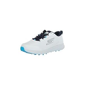 Skechers Max Fairway 4 Chaussures de Golf l&eacute;g&egrave;res et sans Crampons pour Homme, Blanc/Bleu Marine, 11 Wide