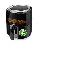 Emerio AF-129329.3 AirFryer Friteuse num&eacute;rique &agrave; air chaud avec fen&ecirc;tre de visualisation Volume 5 l 1500 W Noir