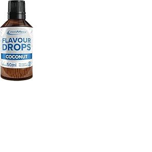 IronMaxx Flavour Drops – Noix de coco 50ml | Arôme alimentaire liquide zéro sucre & zéro calorie | Arômes végétaliens pour sucrer aliments, yaourt, café & desserts