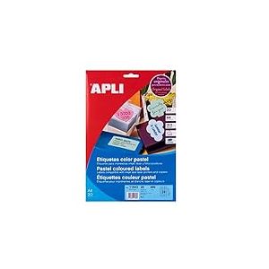 Apli 011843 Lot de 20 Etiquettes multi usage 70 x 37 mm Rose Pastel