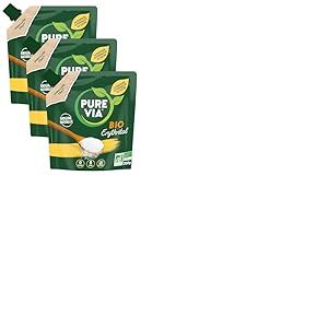 PURE VIA - Doypack Origines - Erythritol 100% d'origine naturelle en Poudre- Zéro Calorie - Bio - 200g (Lot de 3)