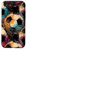 Footie Fan Football Motif Love Game Match of Football Marron Coque pour iPhone SE (2020) / 7/8