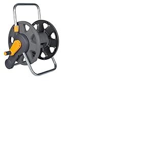 HOZELOCK - Dévidoir de Tuyau 60 M 2en1 Non Équipé : Sur Pied ou Fixé au Mur, Dévidoir avec un Corps Principal Léger et Robsute pour une Durabilité et une Flexibilité d'Utilisation [2475R0000]