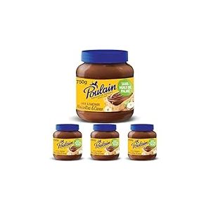 Poulain Chocolat Pâte à Tartiner Cacao Noisettes 750 g (Lot de 4)