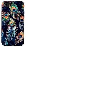 Coque pour iPhone SE (2020) / 7 / 8 Motif plume de paon bleu
