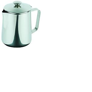 APS 10327 Cafetière/théière, avec couvercle à charnière Ø 13,5 cm, hauteur 20 cm, 2,0 litres, acier inoxydable, extérieur poli miroir