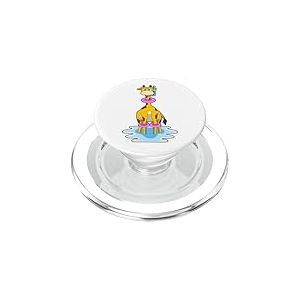 Girafe Natation Bouée Gonflable Été PopSockets PopGrip pour MagSafe