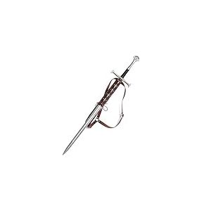 HZMAN Épée médiévale en Cuir de la Renaissance Épée Grenouille Épée LARP Accessoire de Costume Sangle d'épaule Grenouille Épée Ceinture arrière, Marron, réglable