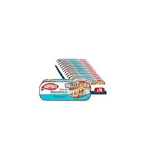 SAUPIQUET - Filets de Maquereaux Grillés Natures - Riches en Oméga 3 - Produits en Bretagne - Issus d'une Pêche Traçabilité Garantie - 10 Conserves (120 g)